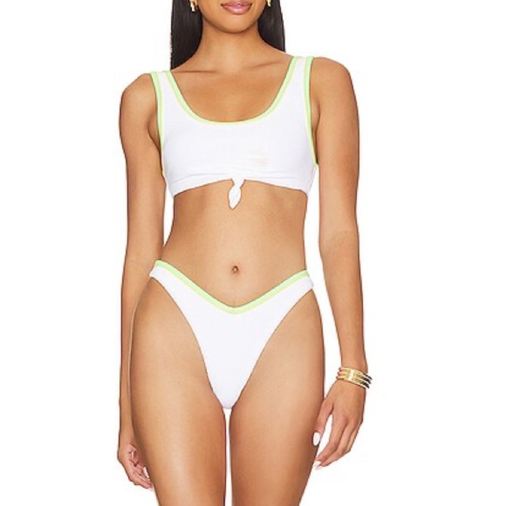 Lovers + friends let it go neon bikini top